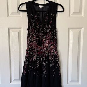 Floral Black Dress